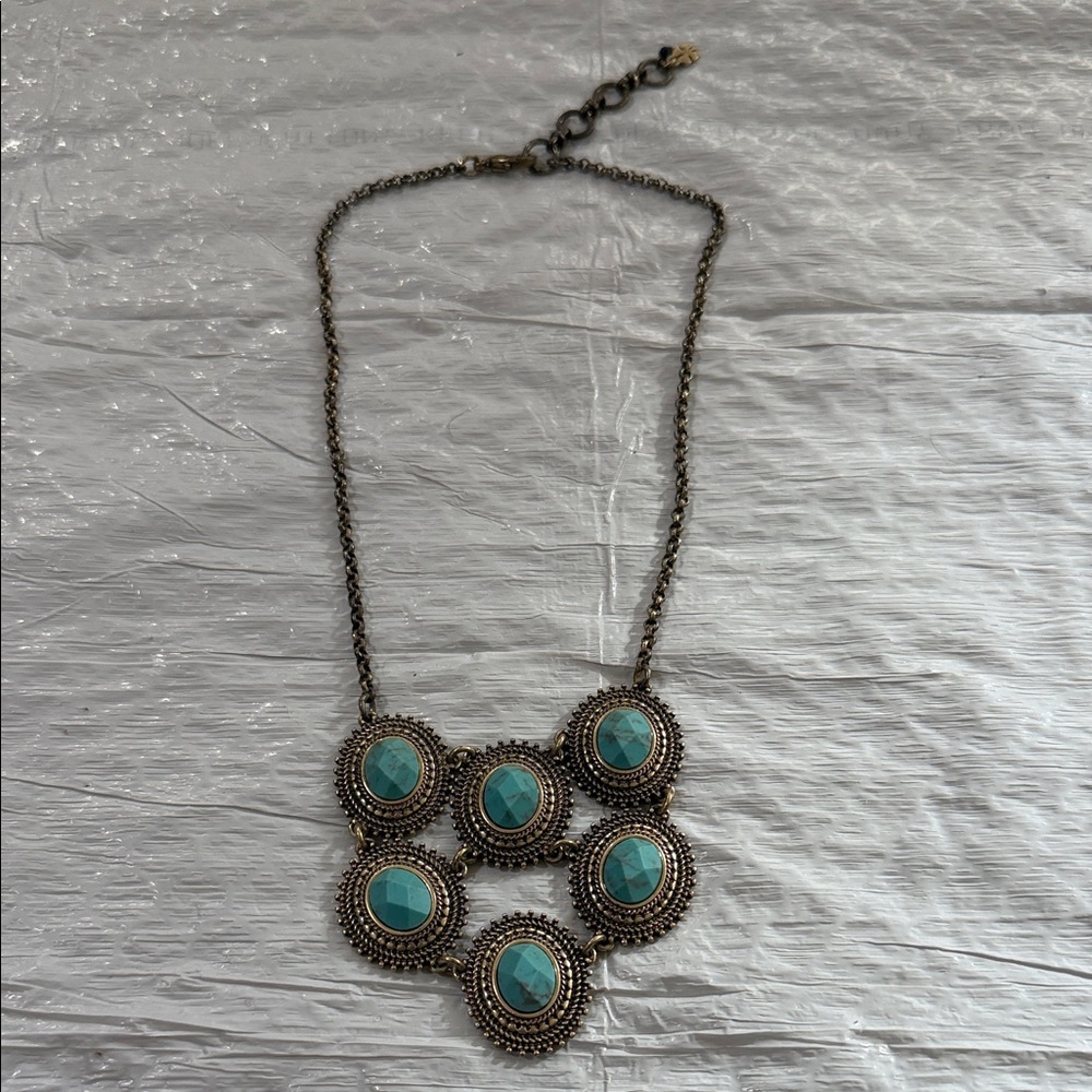 Lucky Brand Turquoise Circle Necklace
